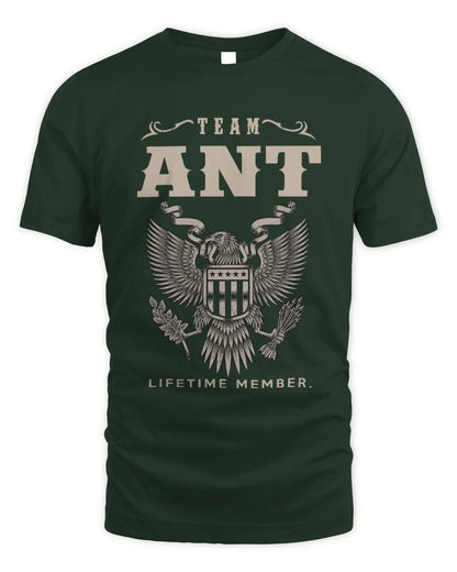 ANT TP06-K82 – Personalized Classic Style Apparel “Team NAME Lifetime Member” - Unisex Standard T-Shirt - Forest Green