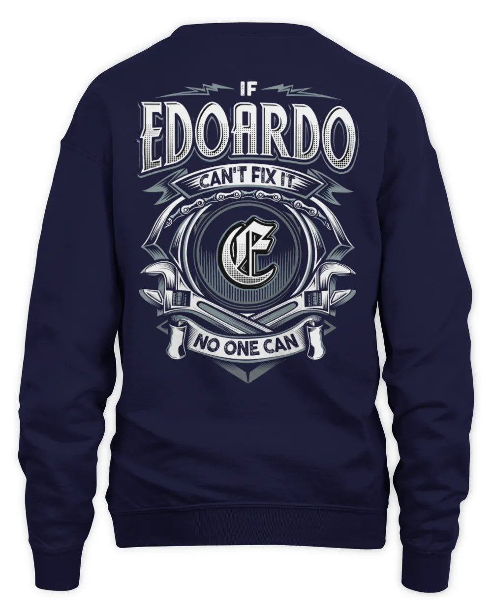 EDOARDO AP81-K4-626 - Personalized Ahmed Quote Apparel “If Ahmed Can't Fix It, No One Can” - Unisex Sweatshirt - Navy
