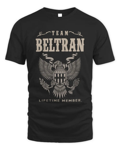 BELTRAN TP06-K82 – Personalized Classic Style Apparel “Team NAME Lifetime Member” - Unisex Standard T-Shirt - Black