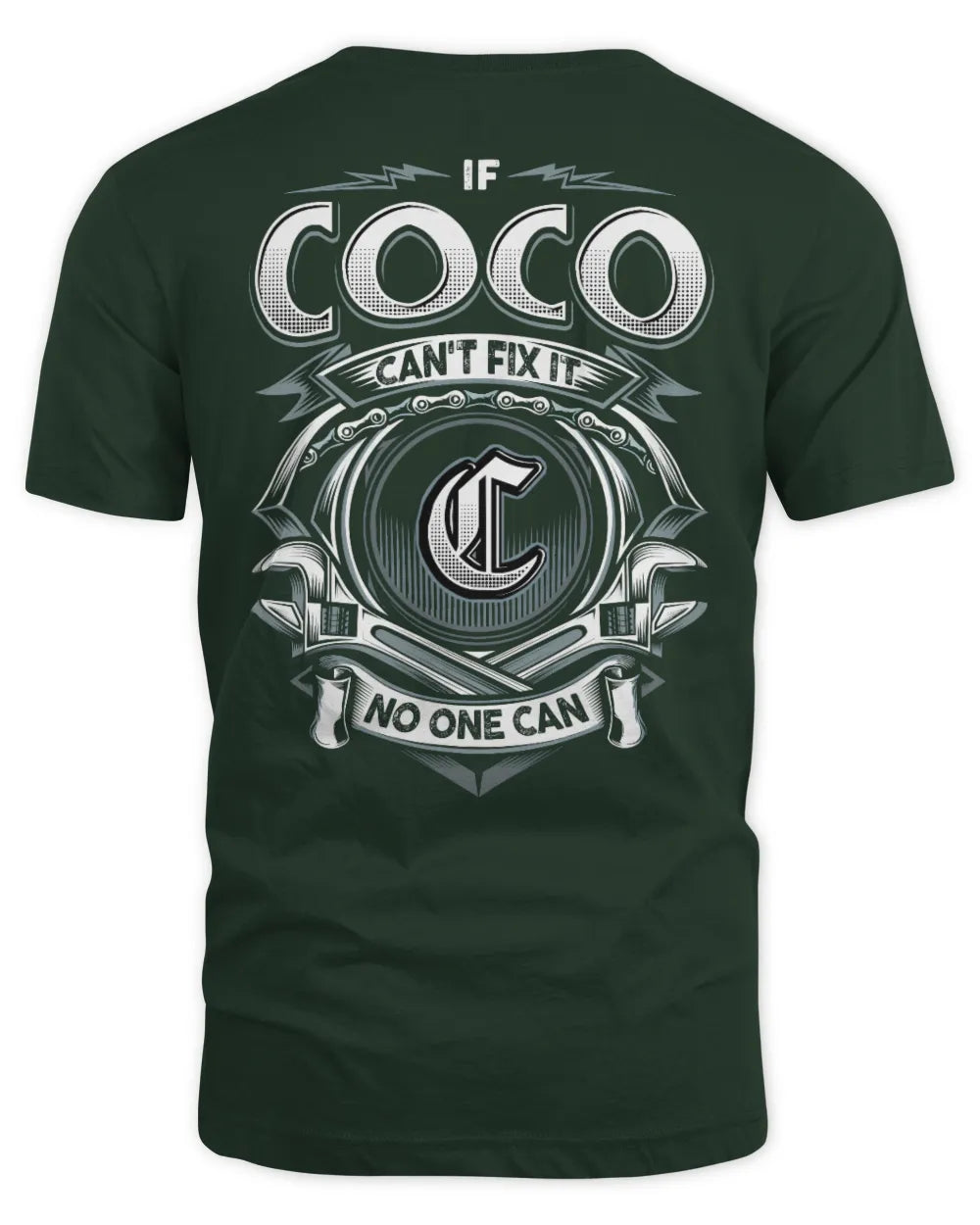 COCO AP81-K4-626 - Personalized Ahmed Quote Apparel “If Ahmed Can't Fix It, No One Can” - Unisex Standard T-Shirt - Forest Green