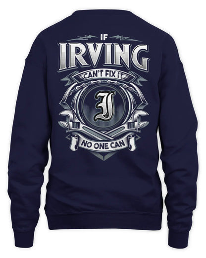 IRVING AP81-K4-626 - Personalized Ahmed Quote Apparel “If Ahmed Can't Fix It, No One Can” - Unisex Sweatshirt - Navy