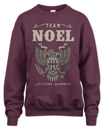 NOEL TP06-K82 – Personalized Classic Style Apparel “Team NAME Lifetime Member” - Unisex Sweatshirt - Maroon