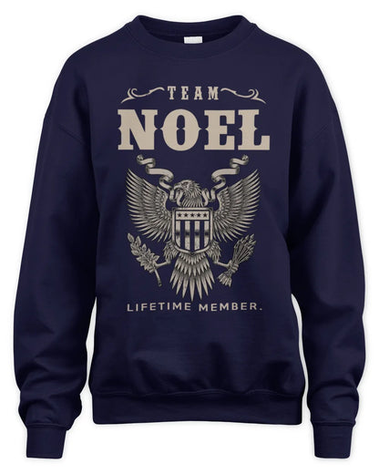 NOEL TP06-K82 – Personalized Classic Style Apparel “Team NAME Lifetime Member” - Unisex Sweatshirt - Navy