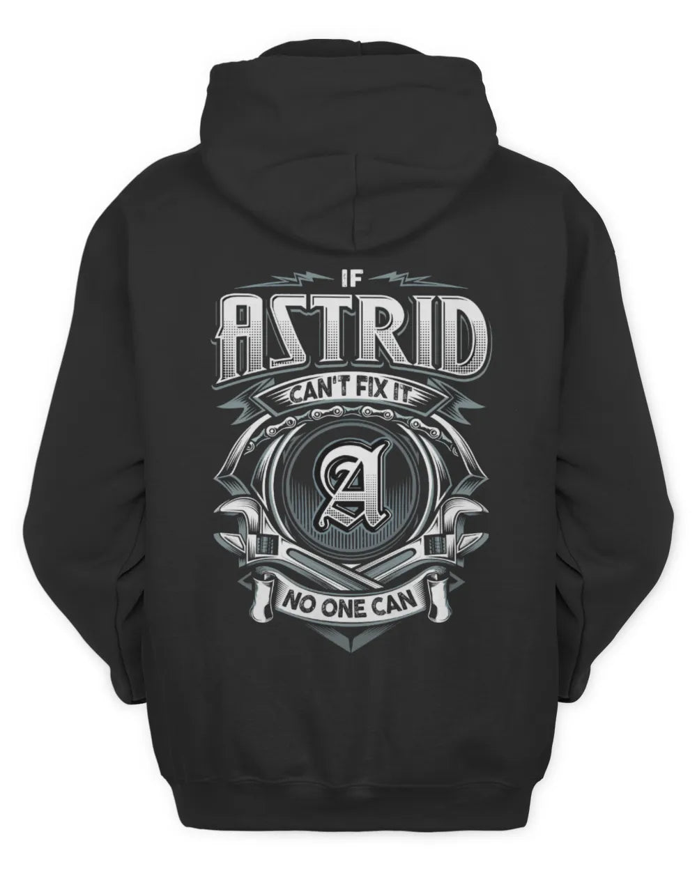 ASTRID AP81-K4-626 - Personalized Ahmed Quote Apparel “If Ahmed Can't Fix It, No One Can” - Unisex Hoodie - Black
