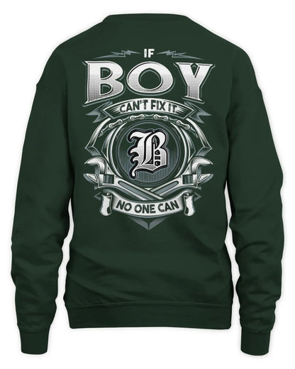 BOY AP81-K4-626 - Personalized Ahmed Quote Apparel “If Ahmed Can't Fix It, No One Can” - Unisex Sweatshirt - Forest Green