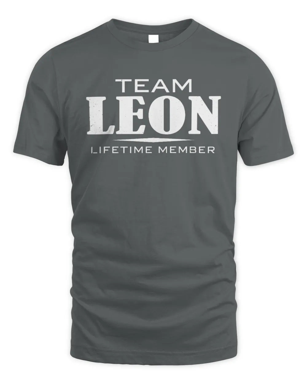 LEON BL62-K4-128 - Personalized “Team NAME Lifetime Member” - Unisex Standard T-Shirt - Charcoal