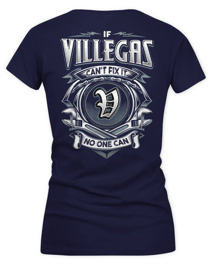 VILLEGAS AP81-K4-626 - Personalized Ahmed Quote Apparel “If Ahmed Can't Fix It, No One Can” - Women's V-Neck T-Shirt - Navy