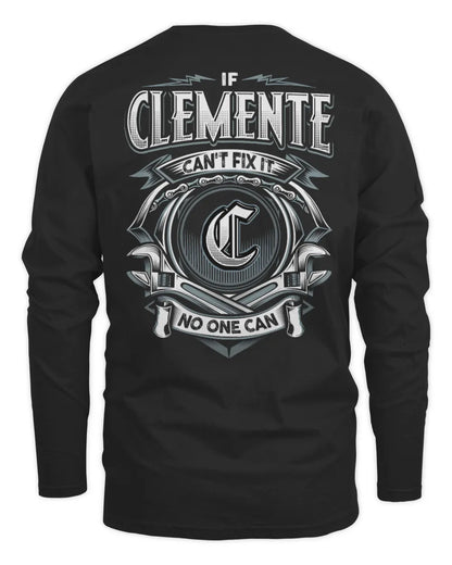CLEMENTE AP81-K4-626 - Personalized Ahmed Quote Apparel “If Ahmed Can't Fix It, No One Can” - Men's Long Sleeved T-Shirt - Black