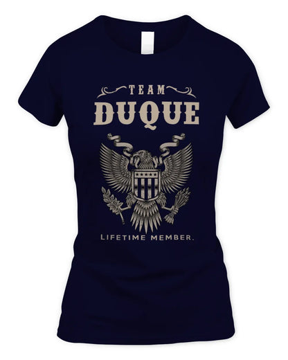DUQUE TP06-K82 – Personalized Classic Style Apparel “Team NAME Lifetime Member” - Women's Standard T-Shirt - Navy