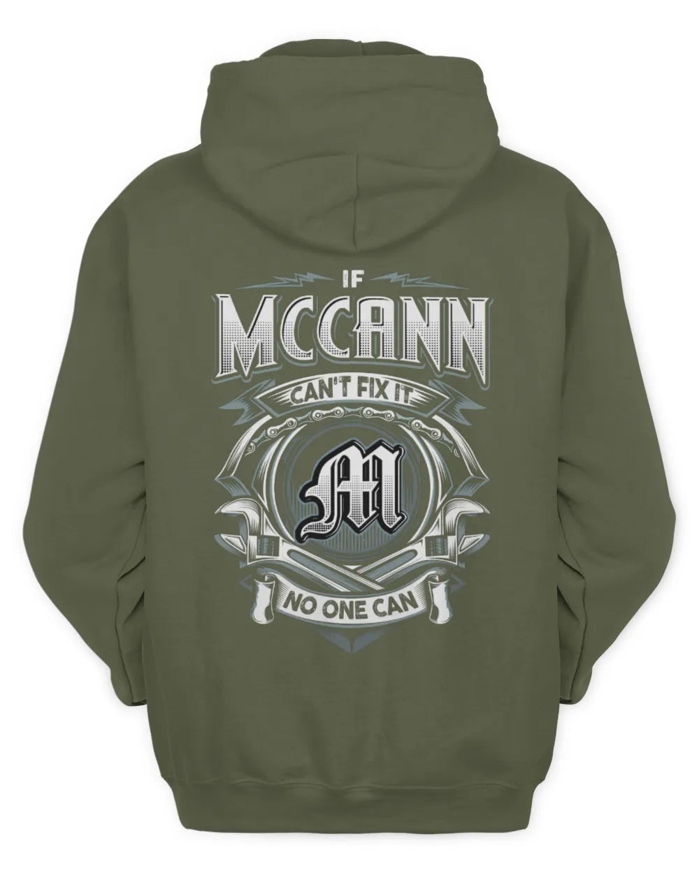 MCCANN AP81-K4-626 - Personalized Ahmed Quote Apparel “If Ahmed Can't Fix It, No One Can” - Unisex Hoodie - Military Green