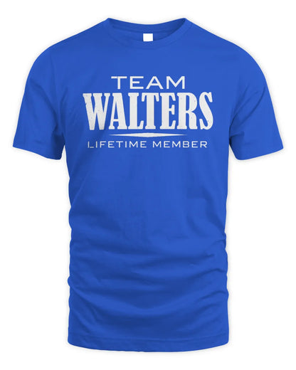 WALTERS BL62-K4-128 - Personalized “Team NAME Lifetime Member” - Unisex Standard T-Shirt - Royal