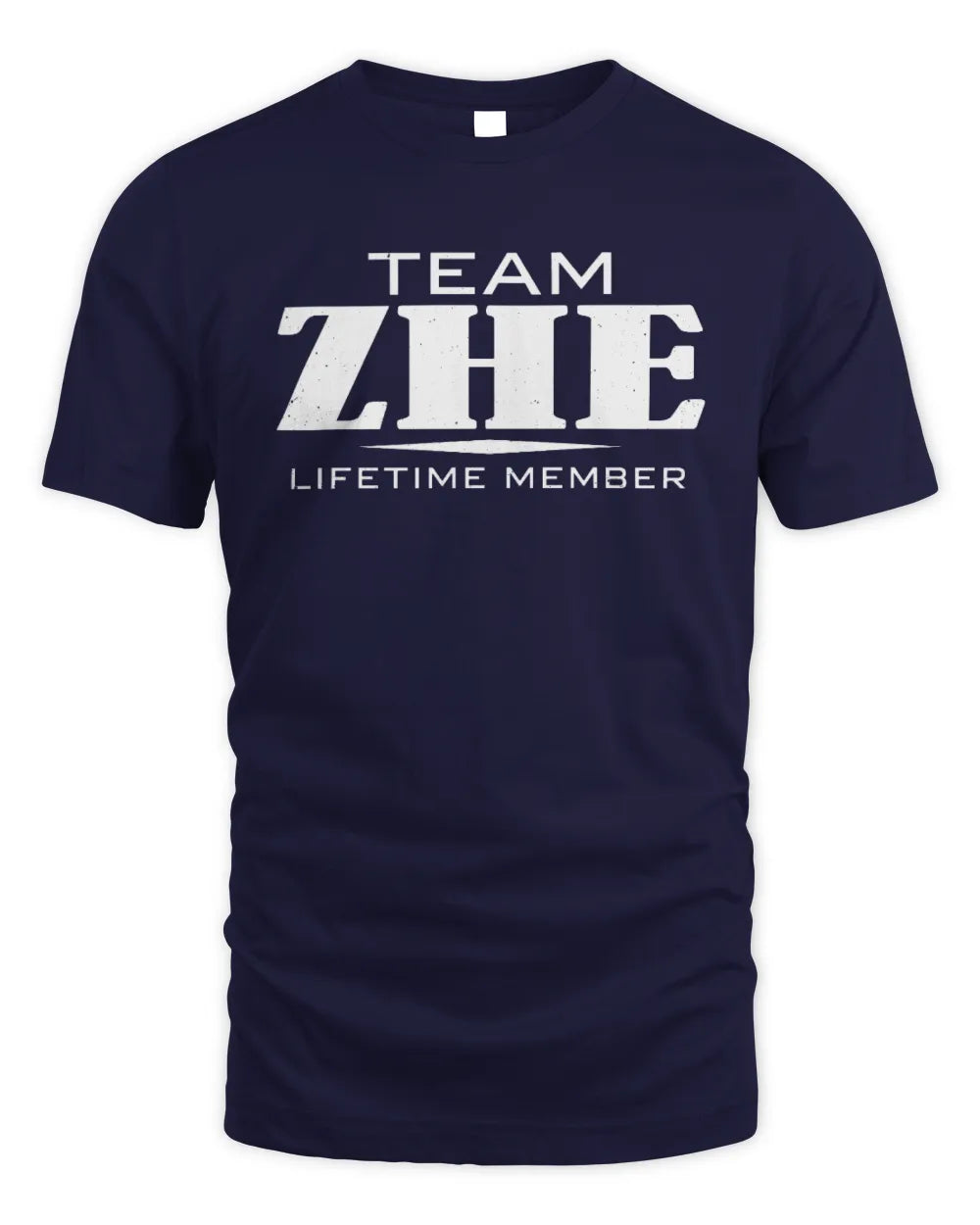 ZHE BL62-K4-128 - Personalized “Team NAME Lifetime Member” - Unisex Standard T-Shirt - Navy