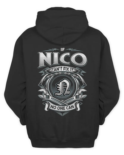NICO AP81-K4-626 - Personalized Ahmed Quote Apparel “If Ahmed Can't Fix It, No One Can” - Unisex Hoodie - Black