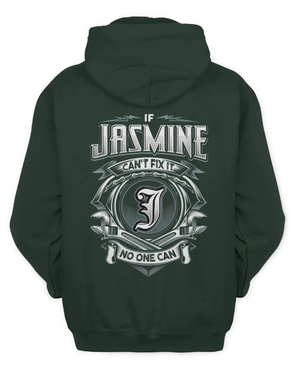 JASMINE AP81-K4-626 - Personalized Ahmed Quote Apparel “If Ahmed Can't Fix It, No One Can” - Unisex Hoodie - Forest Green