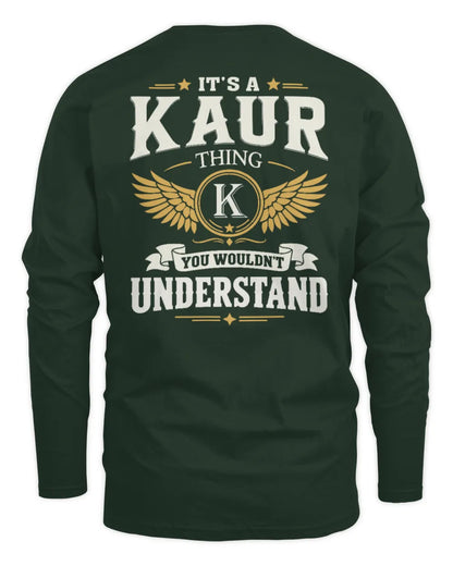 KAUR KT06-M008 It’s a [NAME] Thing – You Wouldn’t Understand | Personalized Vintage T-Shirt - Men's Long Sleeved T-Shirt - Forest Green