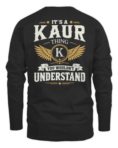 KAUR KT06-M008 It’s a [NAME] Thing – You Wouldn’t Understand | Personalized Vintage T-Shirt - Men's Long Sleeved T-Shirt - Black