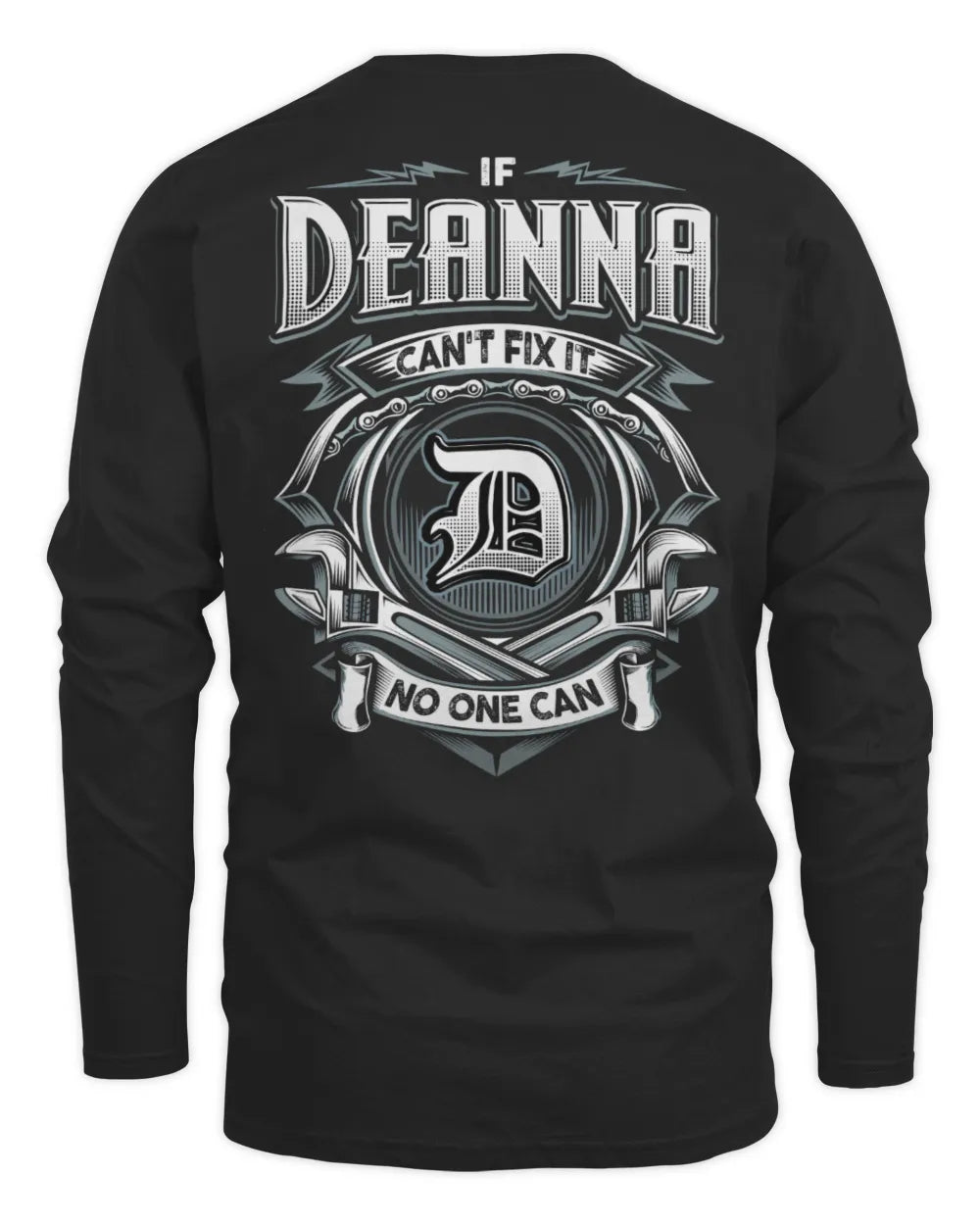 DEANNA AP81-K4-626 - Personalized Ahmed Quote Apparel “If Ahmed Can't Fix It, No One Can” - Men's Long Sleeved T-Shirt - Black