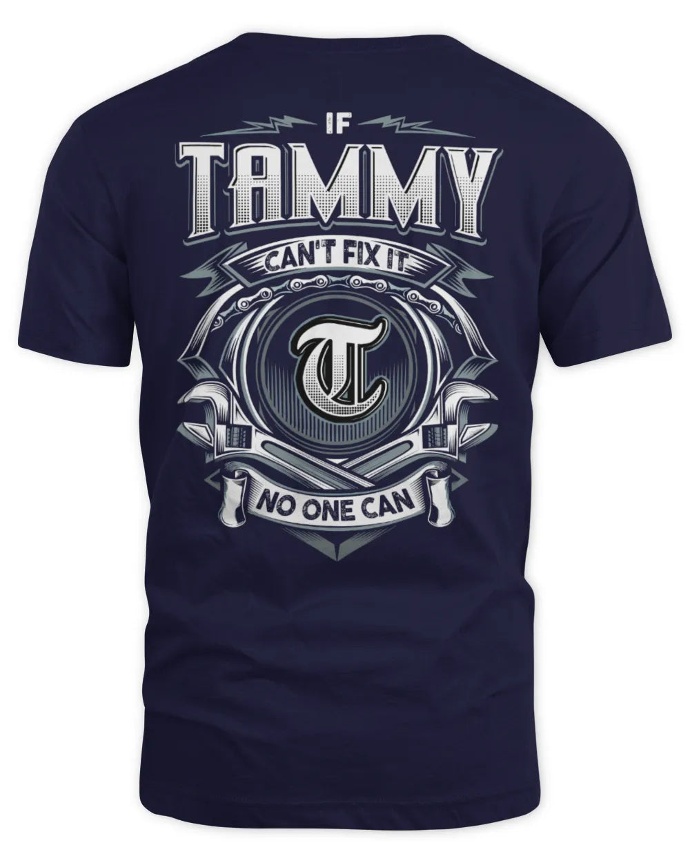 TAMMY AP81-K4-626 - Personalized Ahmed Quote Apparel “If Ahmed Can't Fix It, No One Can” - Unisex Standard T-Shirt - Navy