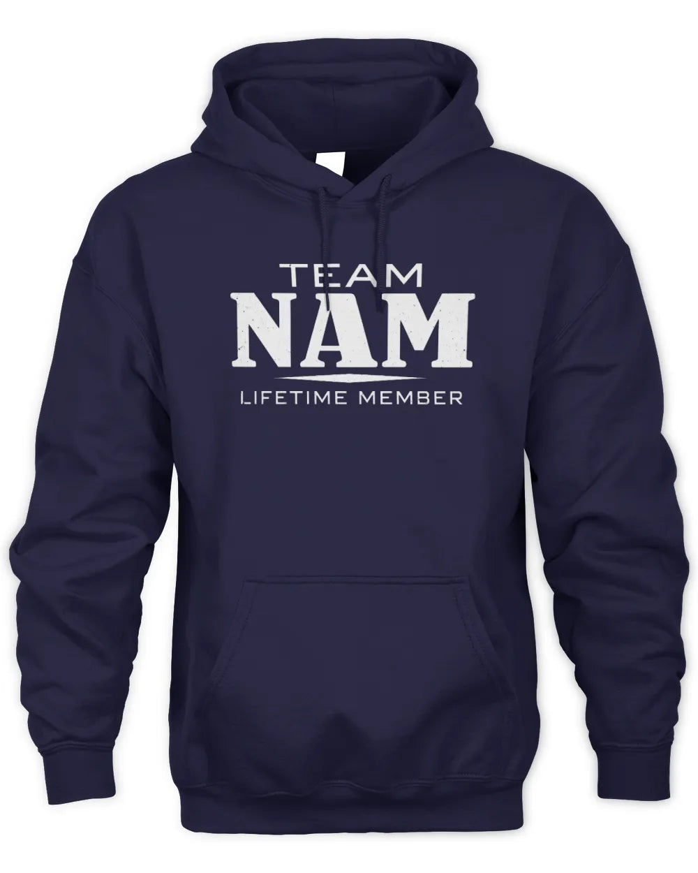 NAM BL62-K4-128 - Personalized “Team NAME Lifetime Member” - Unisex Hoodie - Navy