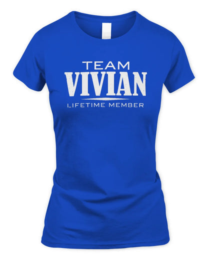 VIVIAN BL62-K4-128 - Personalized “Team NAME Lifetime Member” - Women's Standard T-Shirt - Royal