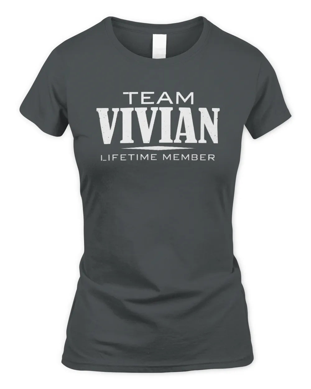VIVIAN BL62-K4-128 - Personalized “Team NAME Lifetime Member” - Women's Standard T-Shirt - Charcoal