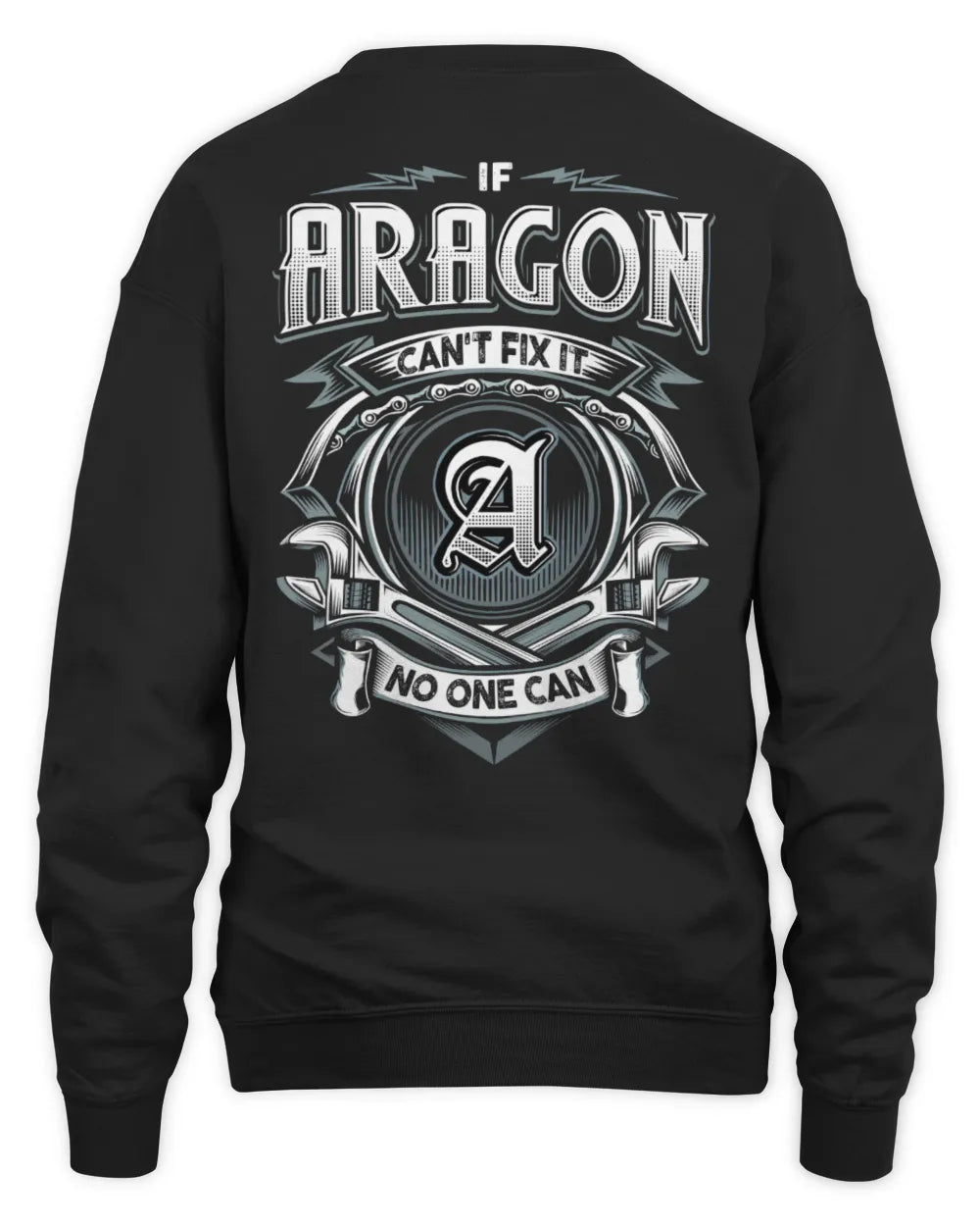 ARAGON AP81-K4-626 - Personalized Ahmed Quote Apparel “If Ahmed Can't Fix It, No One Can” - Unisex Sweatshirt - Black
