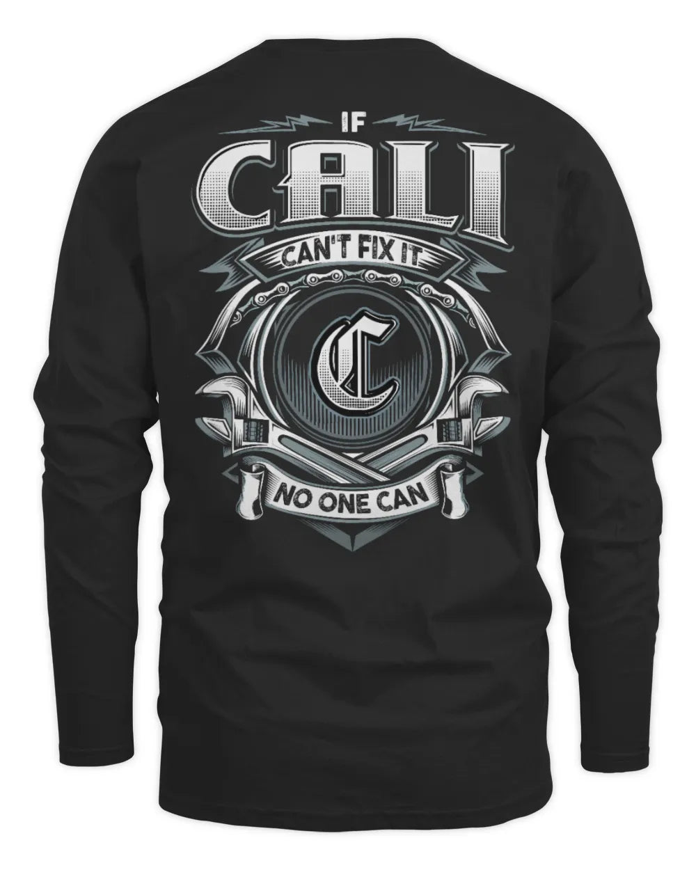 CALI AP81-K4-626 - Personalized Ahmed Quote Apparel “If Ahmed Can't Fix It, No One Can” - Men's Long Sleeved T-Shirt - Black