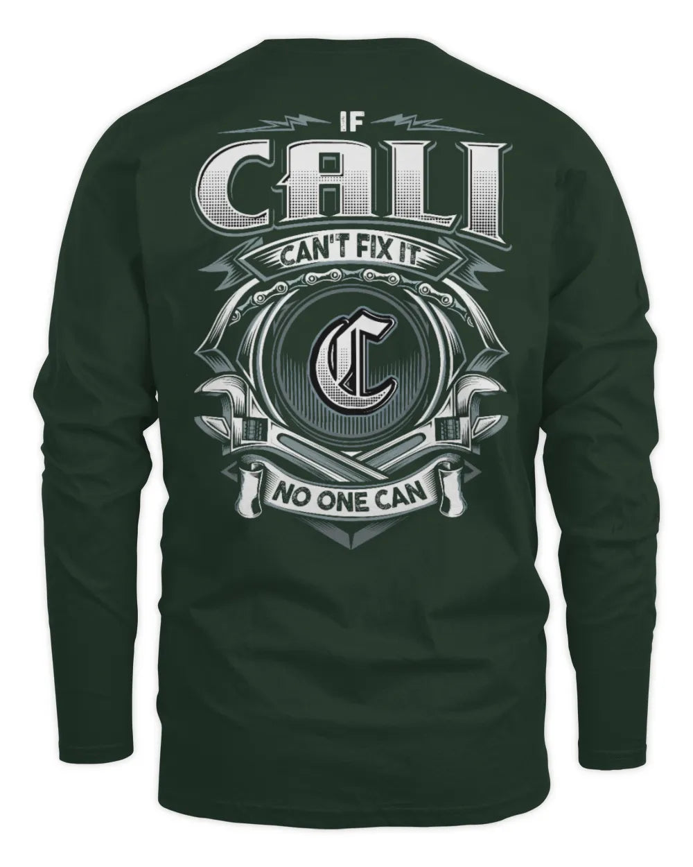 CALI AP81-K4-626 - Personalized Ahmed Quote Apparel “If Ahmed Can't Fix It, No One Can” - Men's Long Sleeved T-Shirt - Forest Green