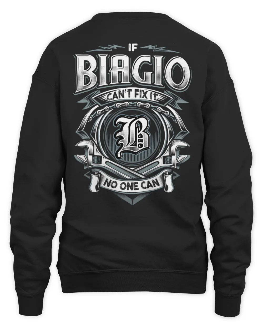 BIAGIO AP81-K4-626 - Personalized Ahmed Quote Apparel “If Ahmed Can't Fix It, No One Can” - Unisex Sweatshirt - Black