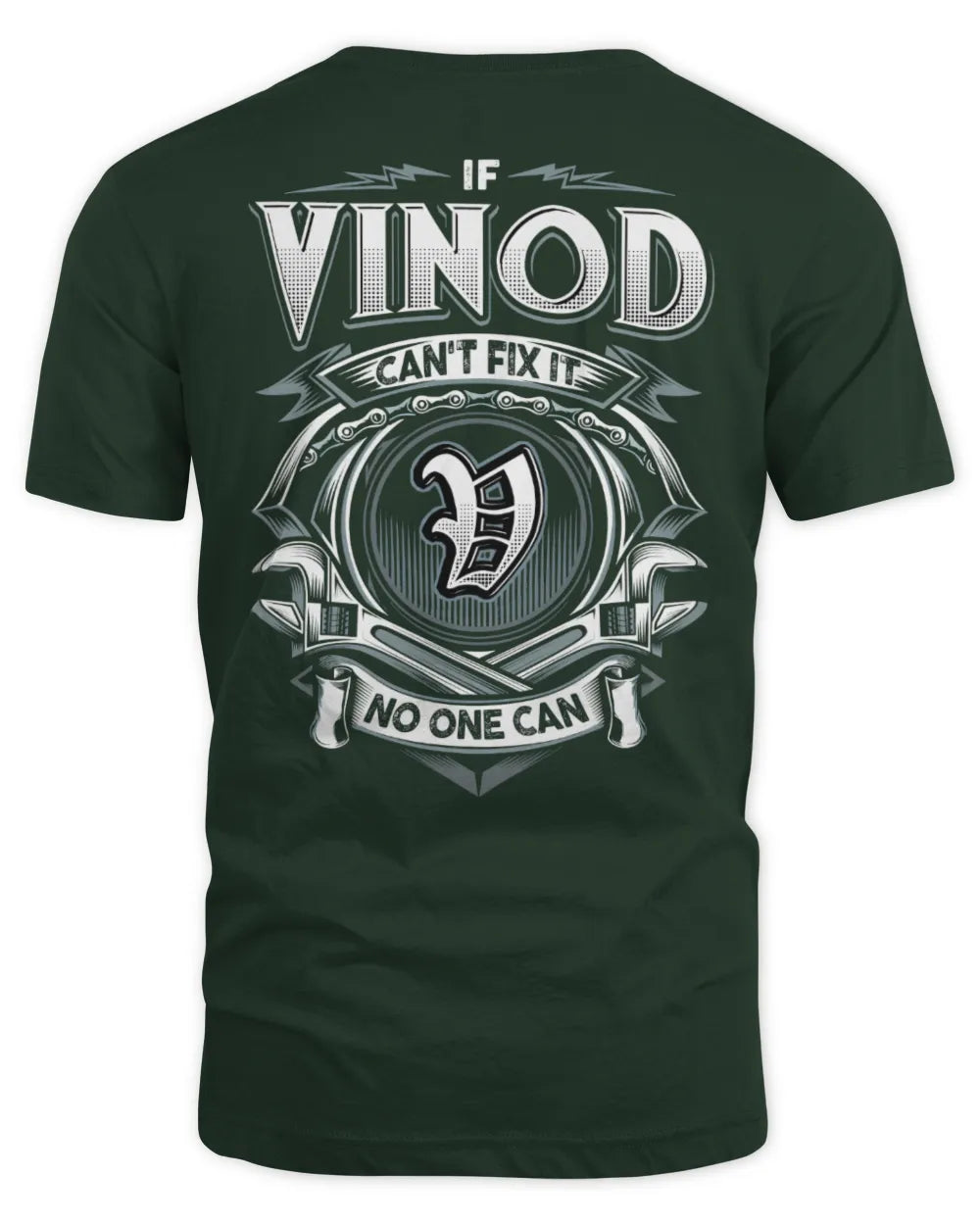 VINOD AP81-K4-626 - Personalized Ahmed Quote Apparel “If Ahmed Can't Fix It, No One Can” - Unisex Standard T-Shirt - Forest Green