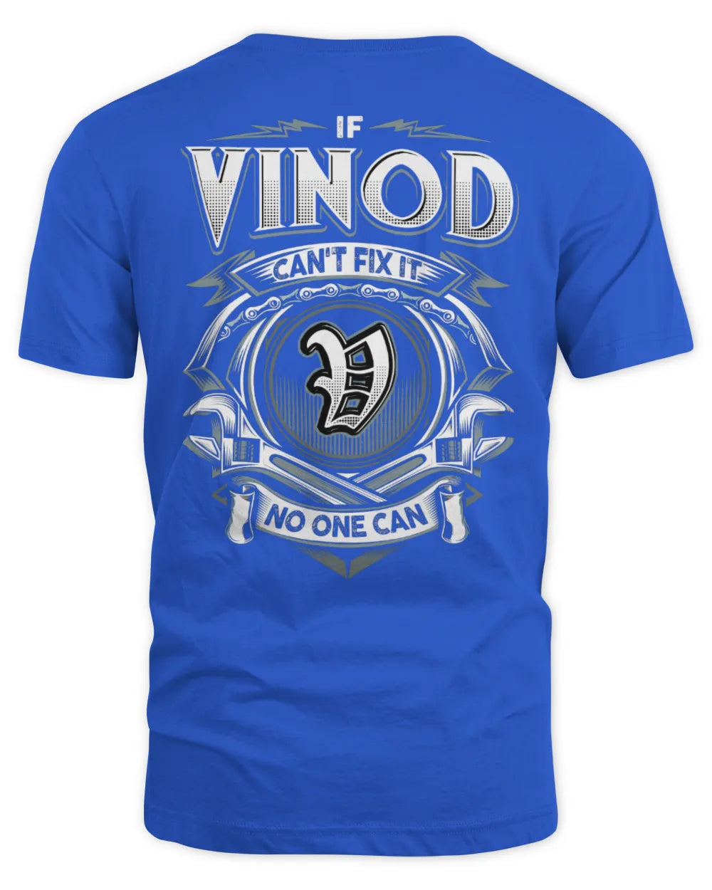 VINOD AP81-K4-626 - Personalized Ahmed Quote Apparel “If Ahmed Can't Fix It, No One Can” - Unisex Standard T-Shirt - Royal