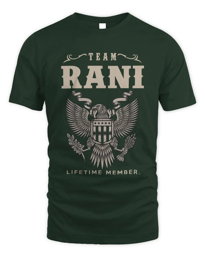 RANI TP06-K82 – Personalized Classic Style Apparel “Team NAME Lifetime Member” - Unisex Standard T-Shirt - Forest Green