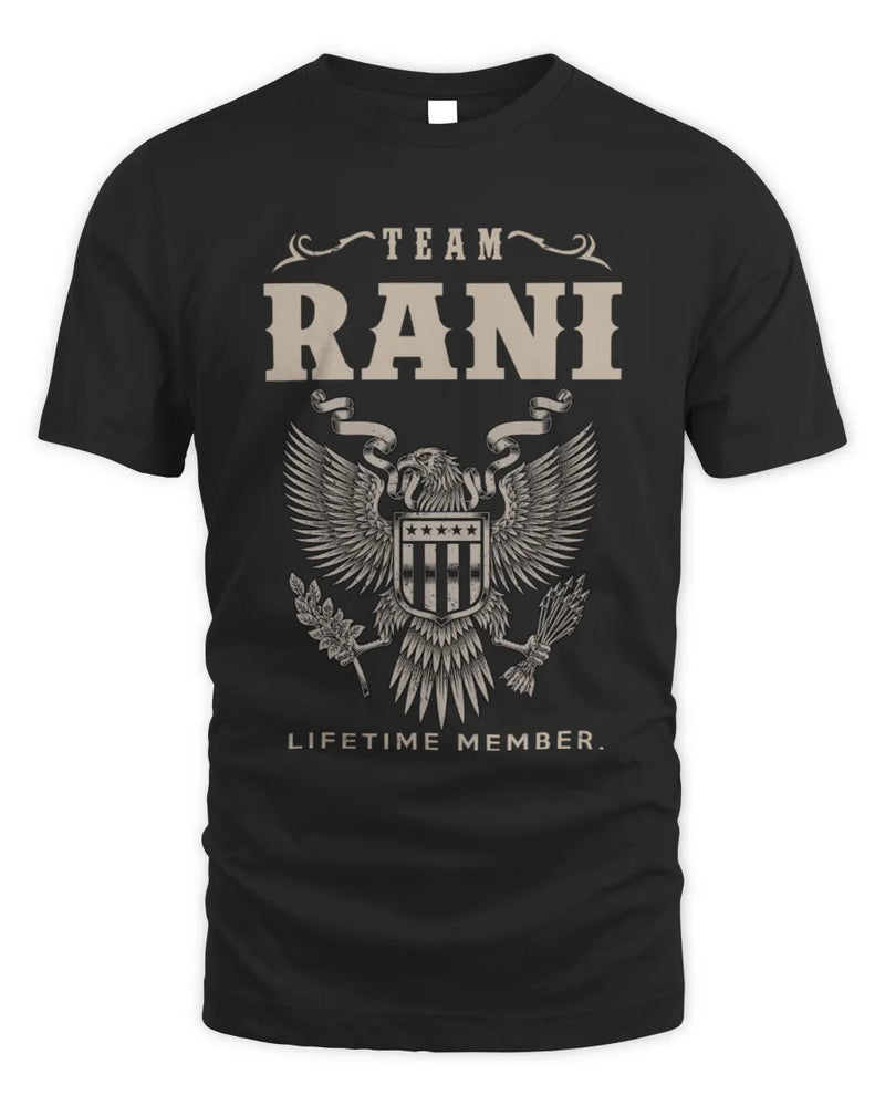 RANI TP06-K82 – Personalized Classic Style Apparel “Team NAME Lifetime Member” - Unisex Standard T-Shirt - Black