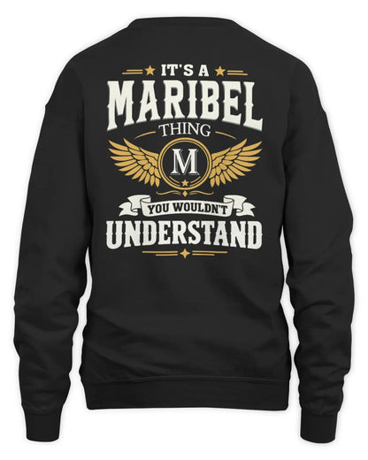 MARIBEL KT06-M008 It’s a [NAME] Thing – You Wouldn’t Understand | Personalized Vintage T-Shirt - Unisex Sweatshirt - Black