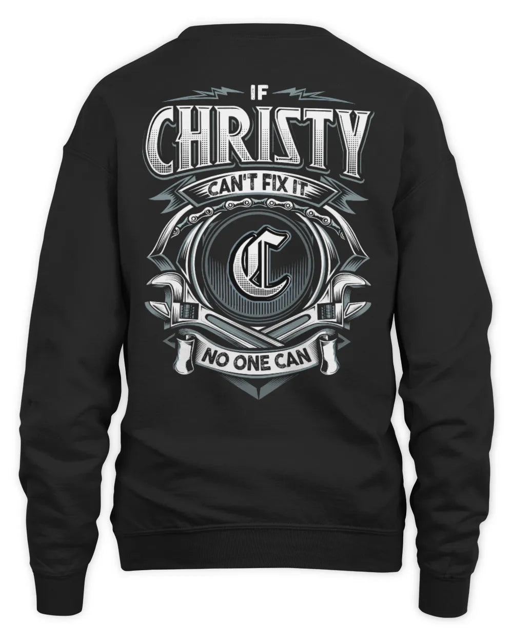 CHRISTY AP81-K4-626 - Personalized Ahmed Quote Apparel “If Ahmed Can't Fix It, No One Can” - Unisex Sweatshirt - Black