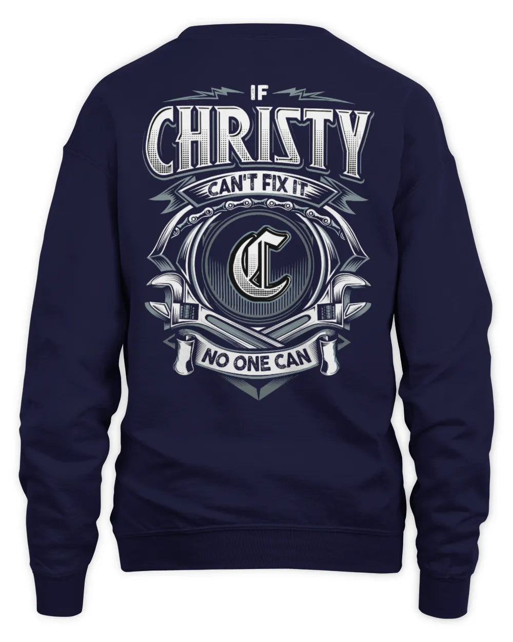 CHRISTY AP81-K4-626 - Personalized Ahmed Quote Apparel “If Ahmed Can't Fix It, No One Can” - Unisex Sweatshirt - Navy