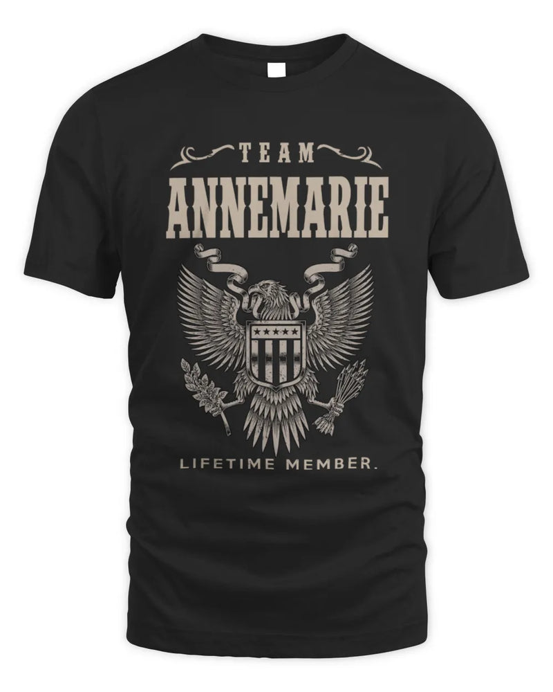 ANNEMARIE TP06-K82 – Personalized Classic Style Apparel “Team NAME Lifetime Member” - Unisex Standard T-Shirt - Black