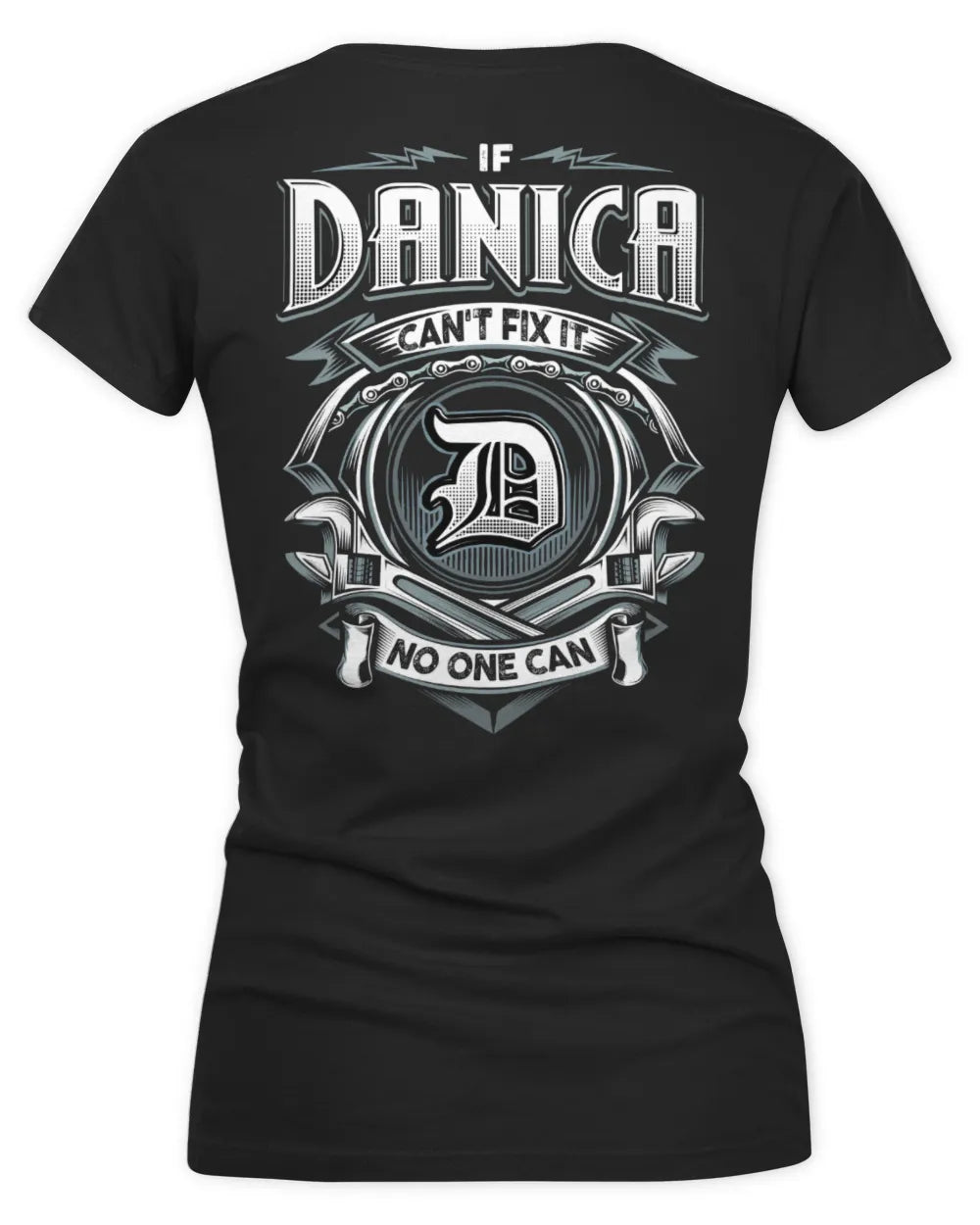 DANICA AP81-K4-626 - Personalized Ahmed Quote Apparel “If Ahmed Can't Fix It, No One Can” - Women's V-Neck T-Shirt - Black