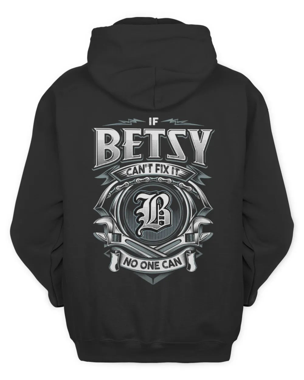 BETSY AP81-K4-626 - Personalized Ahmed Quote Apparel “If Ahmed Can't Fix It, No One Can” - Unisex Hoodie - Black