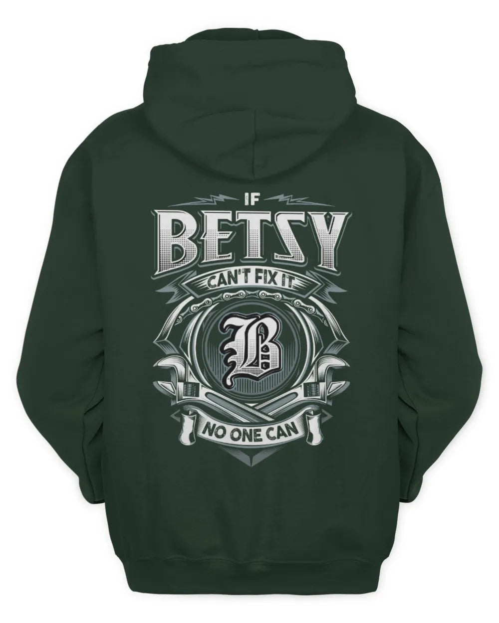 BETSY AP81-K4-626 - Personalized Ahmed Quote Apparel “If Ahmed Can't Fix It, No One Can” - Unisex Hoodie - Forest Green