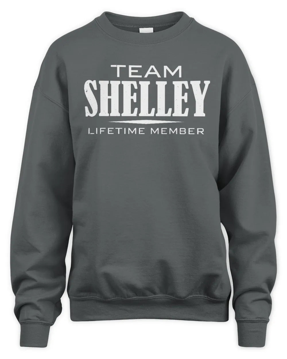 SHELLEY BL62-K4-128 - Personalized “Team NAME Lifetime Member” - Unisex Sweatshirt - Charcoal