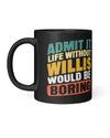 WILLIS CP01-H4 Personalized Black Mug – Custom Name Coffee Cup