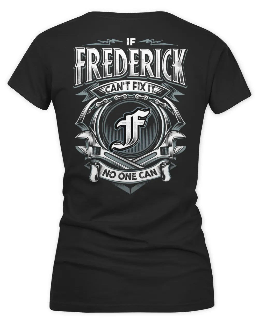 FREDERICK AP81-K4-626 - Personalized Ahmed Quote Apparel “If Ahmed Can't Fix It, No One Can” - Women's V-Neck T-Shirt - Black