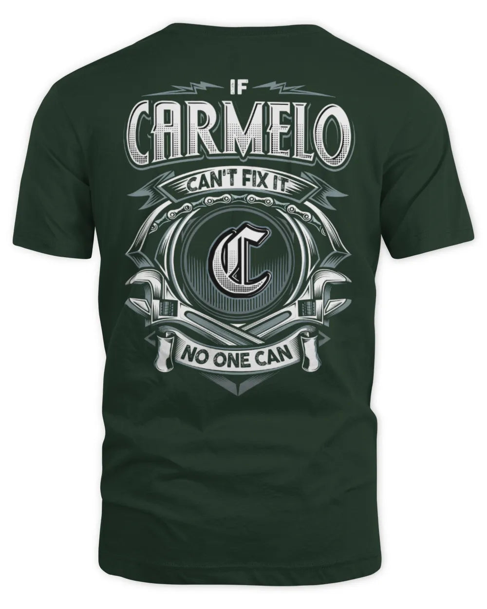 CARMELO AP81-K4-626 - Personalized Ahmed Quote Apparel “If Ahmed Can't Fix It, No One Can” - Unisex Standard T-Shirt - Forest Green