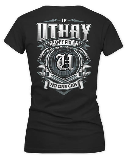 UTHAY AP81-K4-626 - Personalized Ahmed Quote Apparel “If Ahmed Can't Fix It, No One Can” - Women's V-Neck T-Shirt - Black