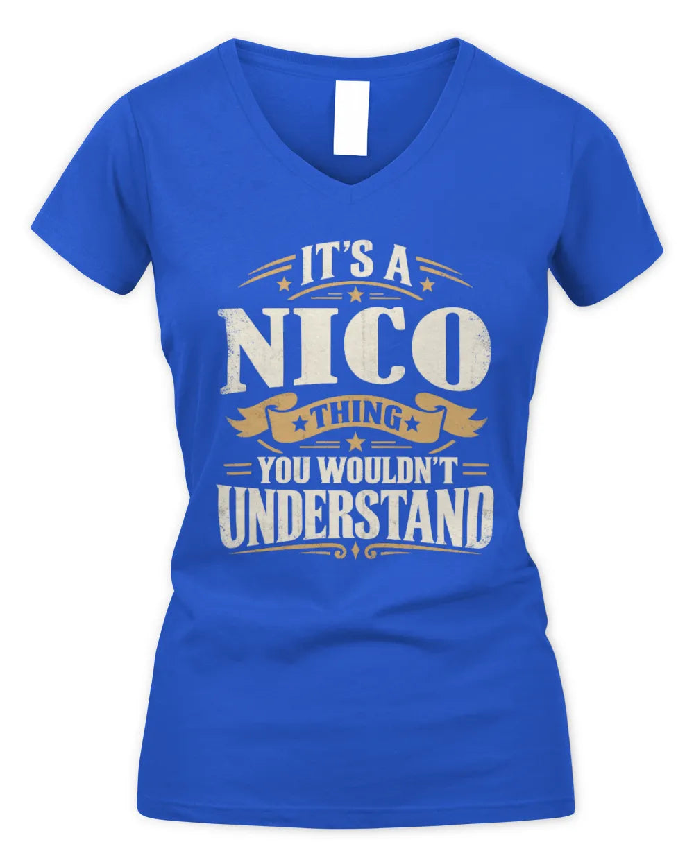 NICO P08 TH51 - Personalized “It’s a/an [NAME] Thing – You Wouldn’t Understand” Shirt - Women's V-Neck T-Shirt - Royal