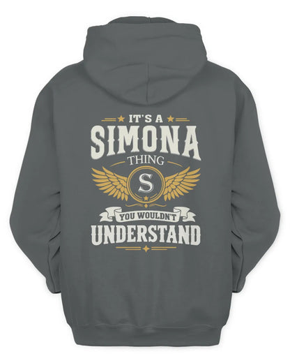 SIMONA KT06-M008 It’s a [NAME] Thing – You Wouldn’t Understand | Personalized Vintage T-Shirt - Unisex Hoodie - Charcoal