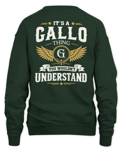 GALLO KT06-M008 It’s a [NAME] Thing – You Wouldn’t Understand | Personalized Vintage T-Shirt - Unisex Sweatshirt - Forest Green