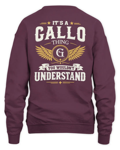 GALLO KT06-M008 It’s a [NAME] Thing – You Wouldn’t Understand | Personalized Vintage T-Shirt - Unisex Sweatshirt - Maroon