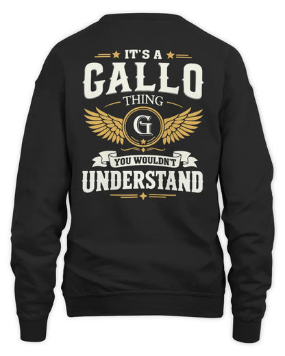 GALLO KT06-M008 It’s a [NAME] Thing – You Wouldn’t Understand | Personalized Vintage T-Shirt - Unisex Sweatshirt - Black